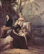 Francesco Hayez Portrait of the family Stampa di Soncino oil painting reproduction